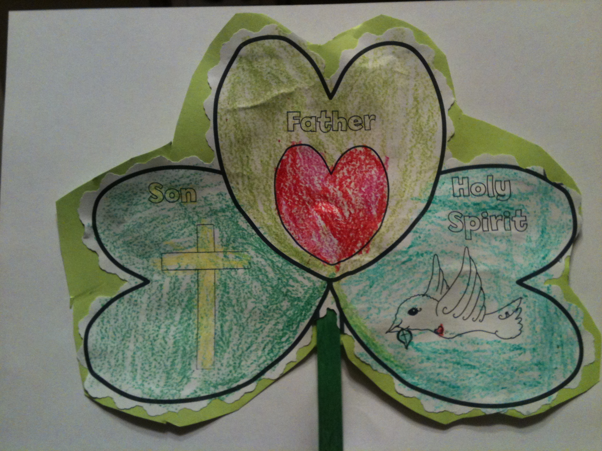 Holy Trinity Shamrock Craft | Carol Brooke'S Smart Printables in Holy Trinity Shamrock Free Printable