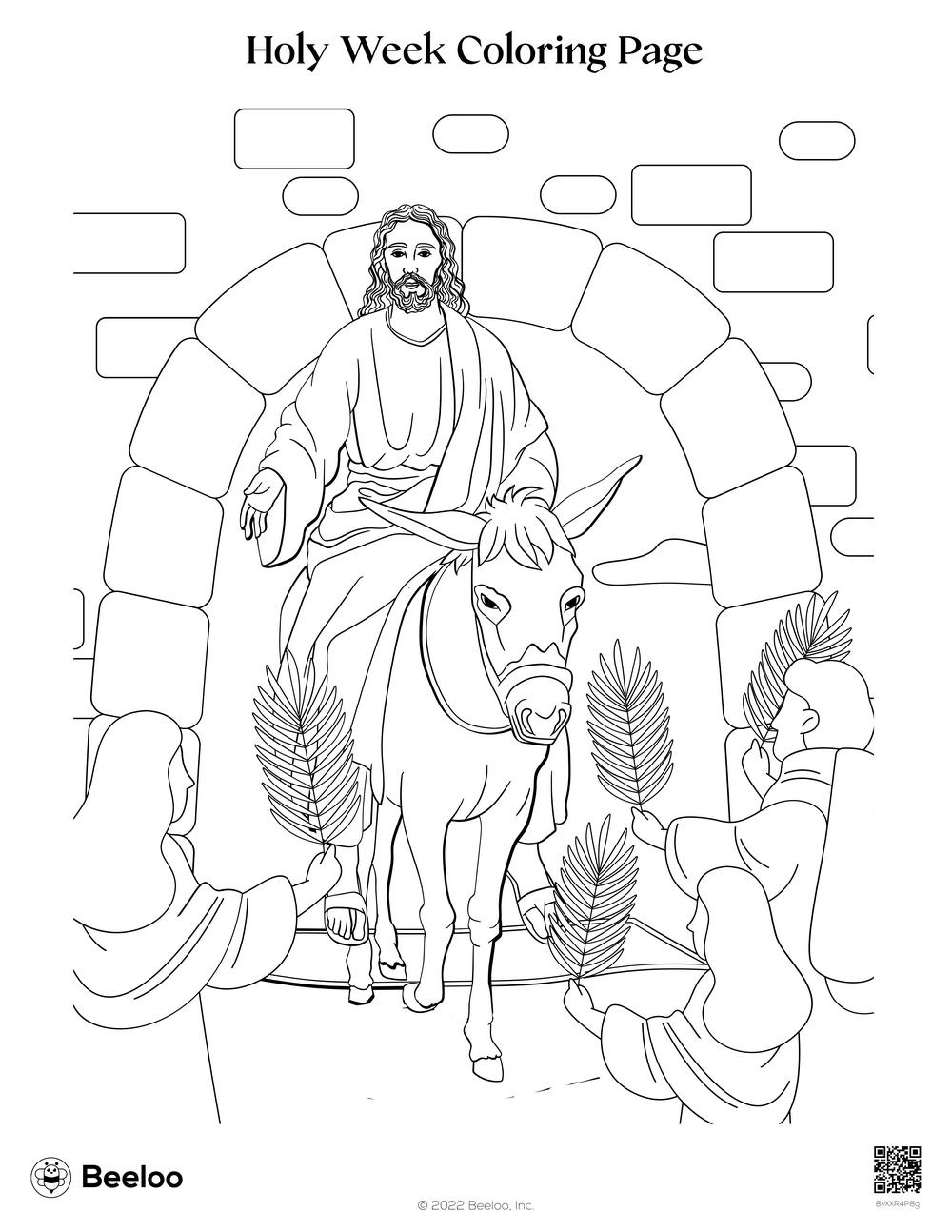 Holy Week Coloring Page • Beeloo Printable Crafts And Activities intended for Free Holy Week Printables