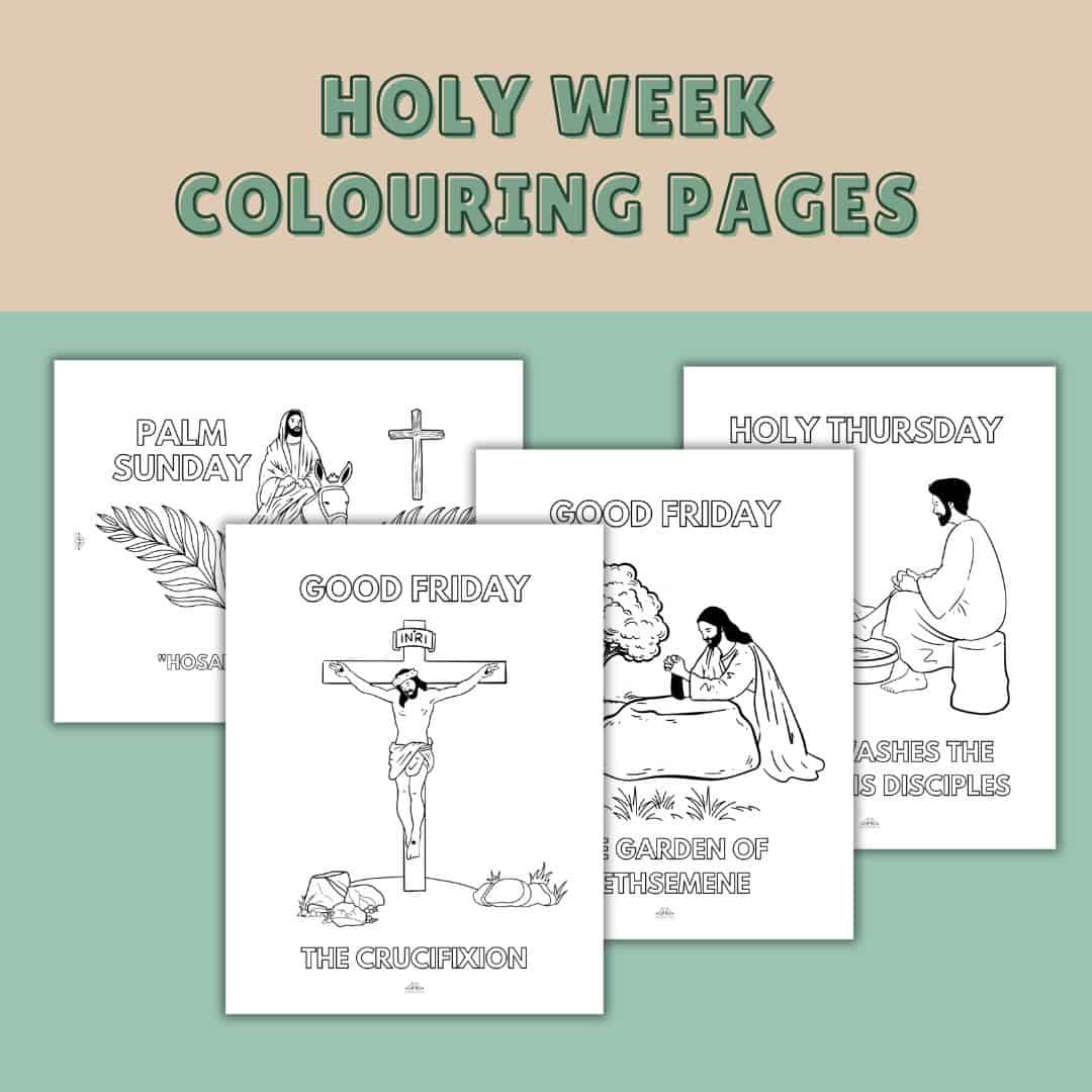 Holy Week Colouring Pages - Kindling Wild inside Holy Week Free Printables