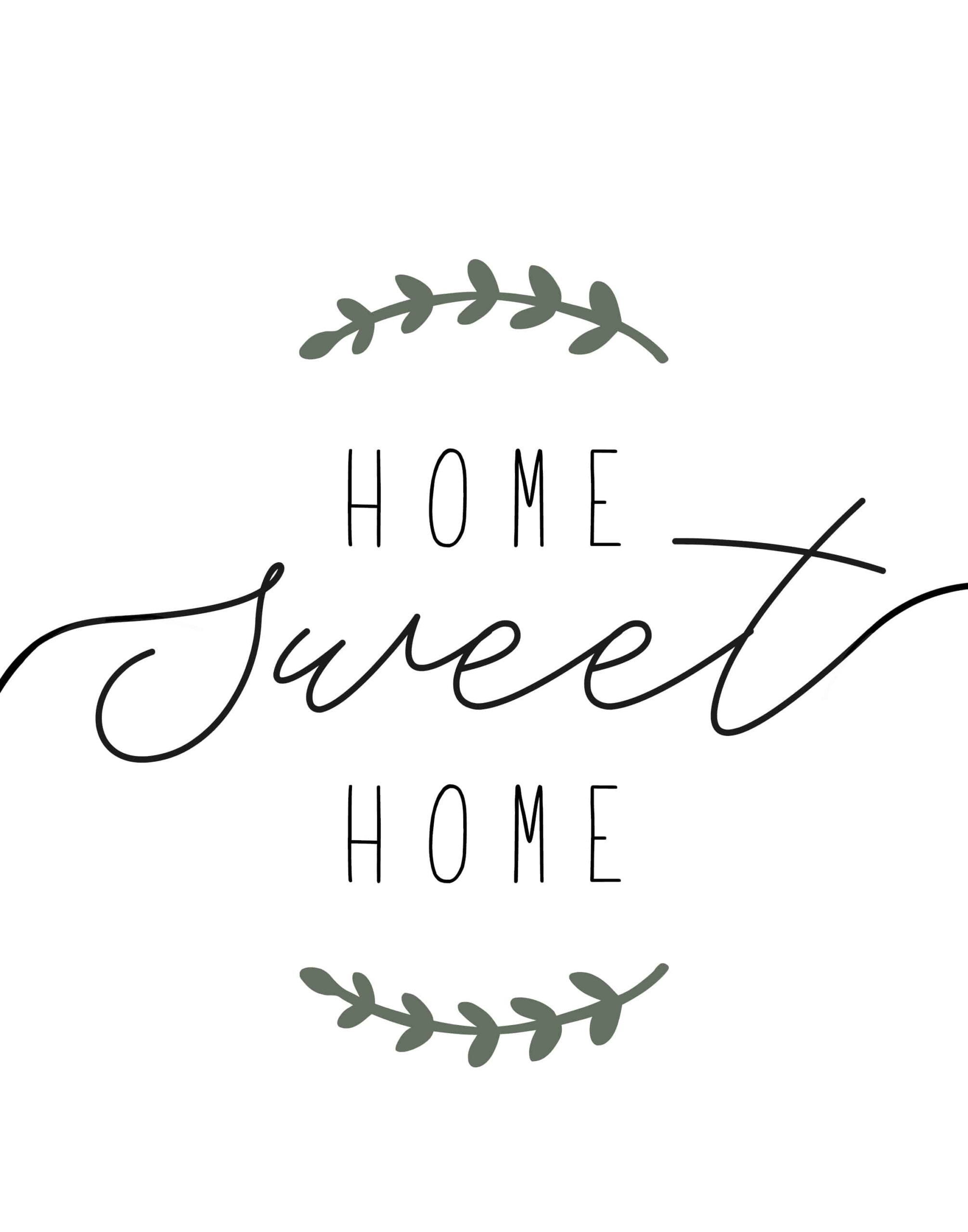 Home Sweet Home&amp;quot; Printable Farmhouse Art - Lolly Jane within Free Printable Farmhouse Signs