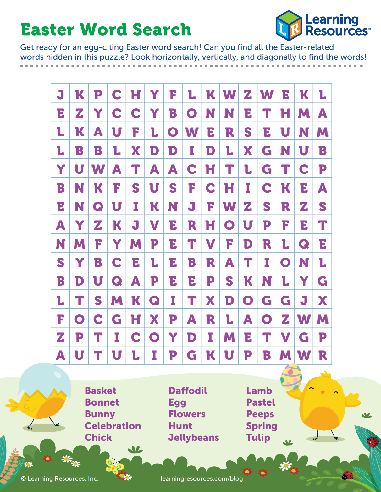 Hop Into Easter Fun With Printable Easter Word Search for Free Printable Easter Puzzle