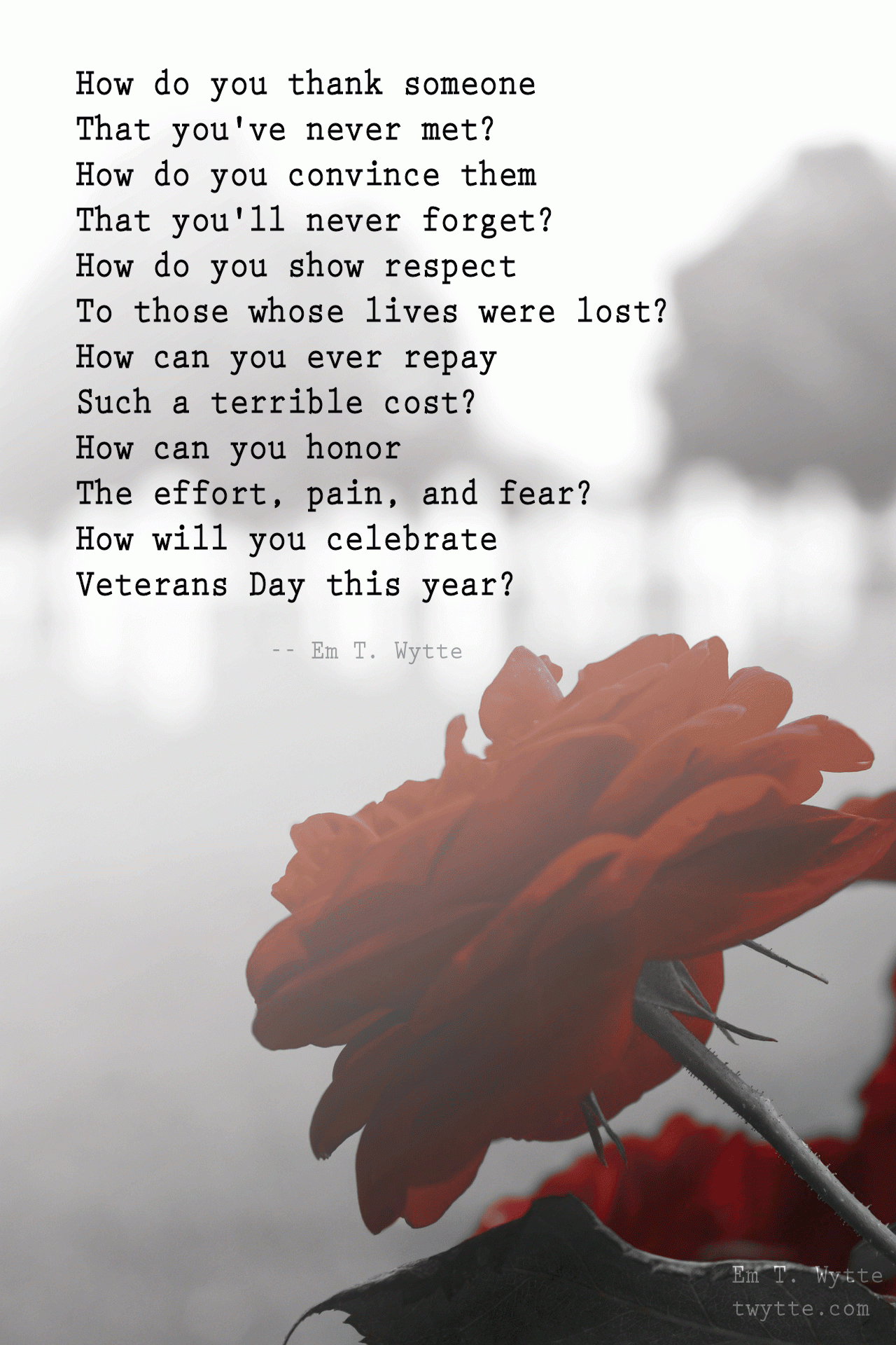 How: A Veterans Day Poem | Twytte with regard to Short Veterans Day Thank You Poems