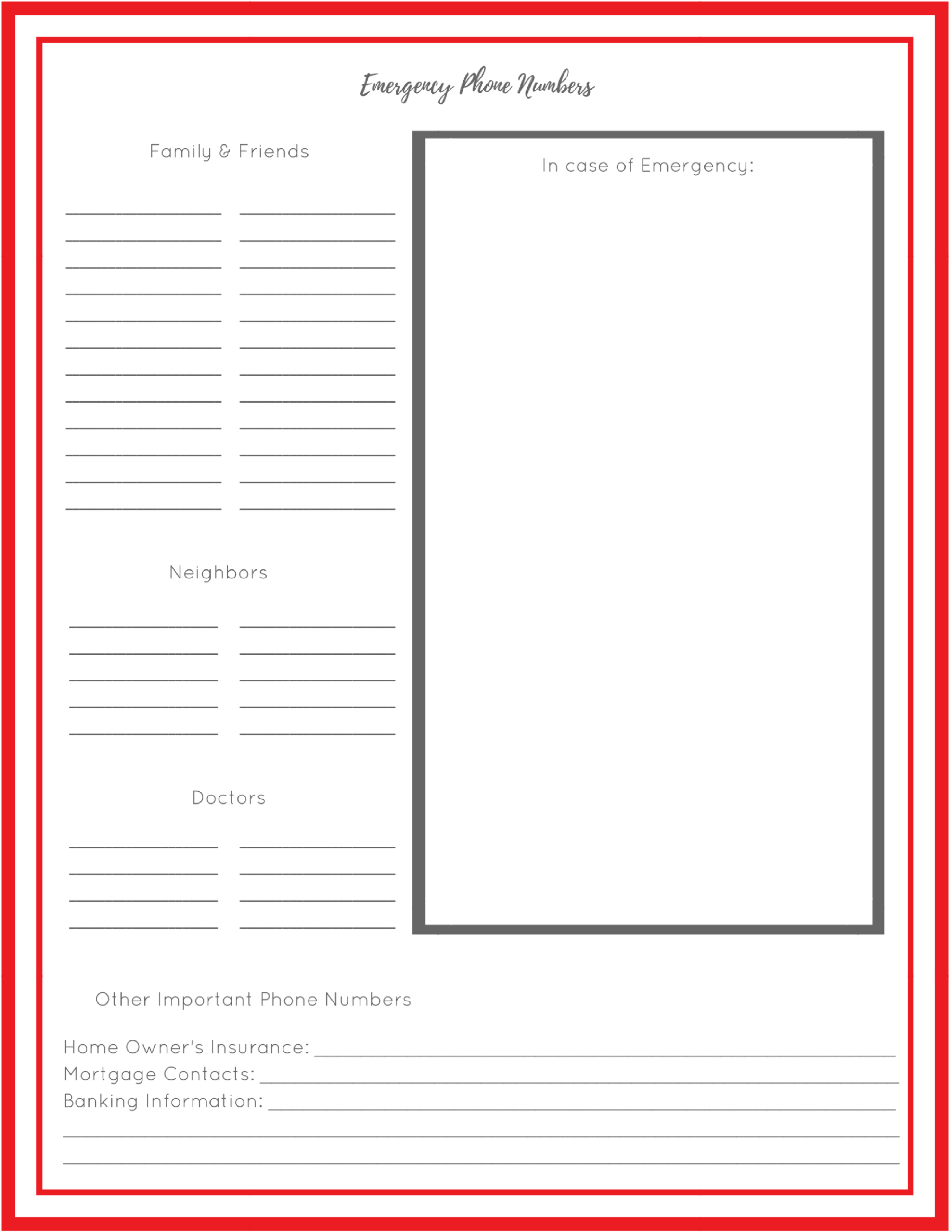 How To Build An Emergency Grab &amp;amp; Go Binder + Free Printables intended for Free Emergency Binder Printables