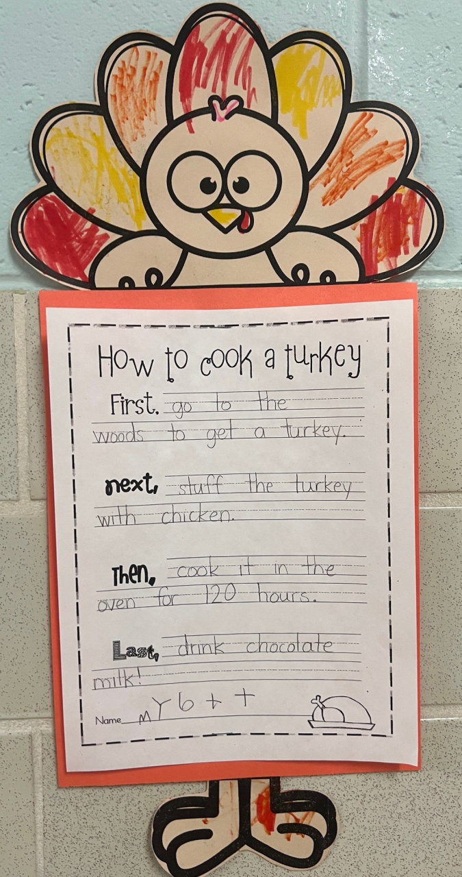 How To Cook A Thanksgiving Turkey In The Eyes Of A Kindergartener pertaining to How to Cook a Turkey Preschool Printable