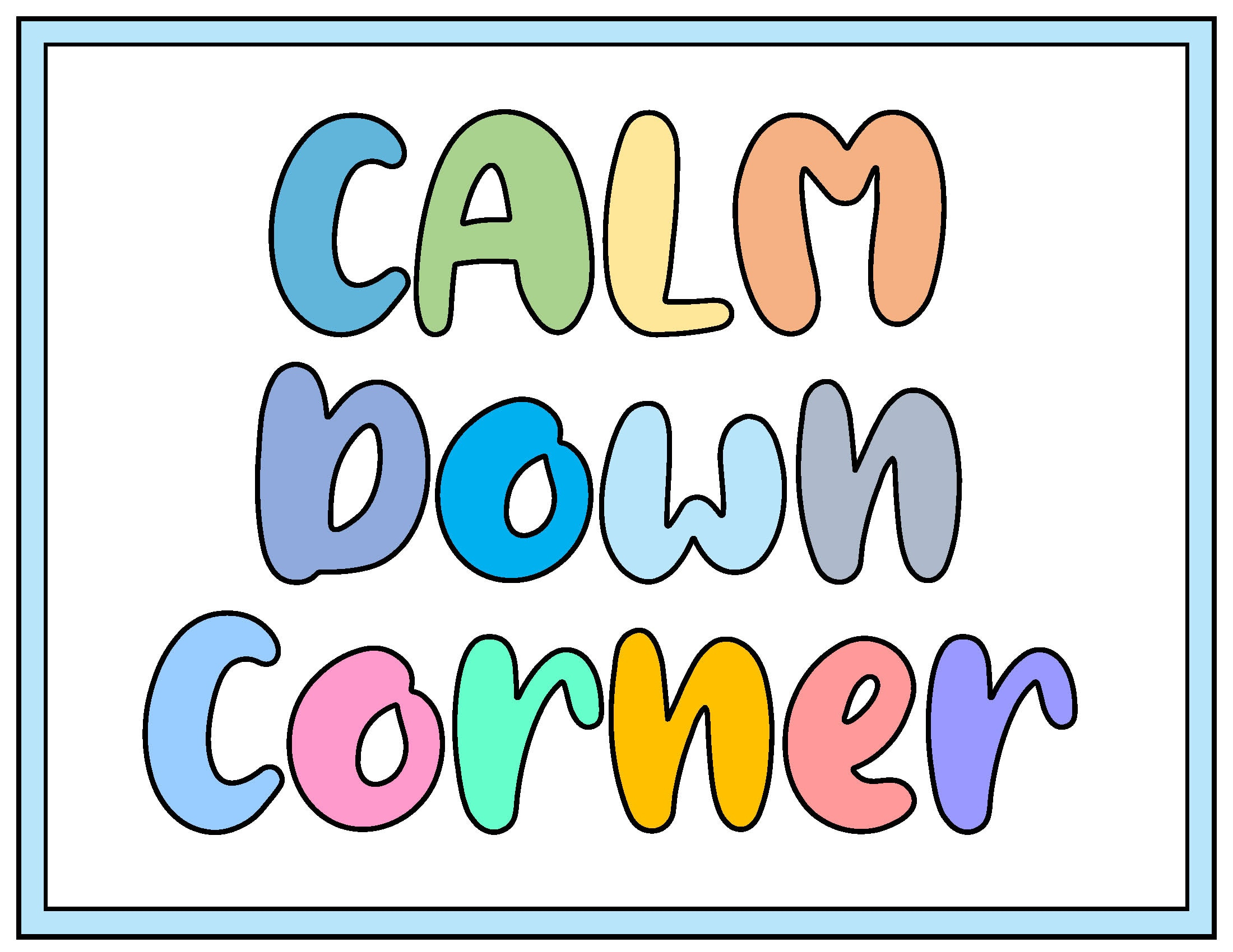 How To Create And Use A Calm Corner | Free Calming Corner Posters intended for Calm Corner Printables Free