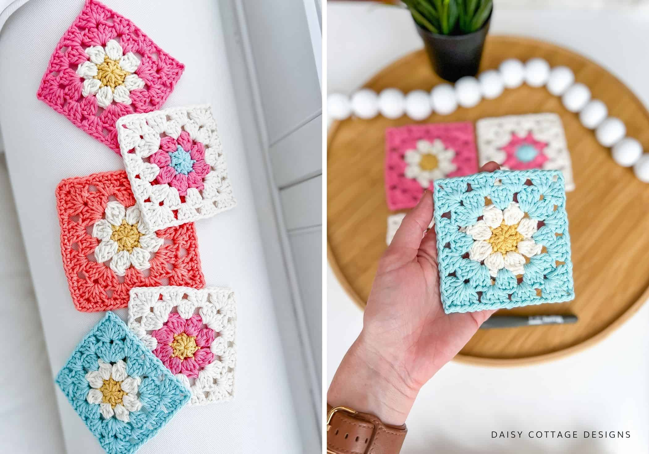 How To Crochet A Daisy Granny Square (Stepstep Tutorial) in Free Printable Daisy Granny Square Crochet Pattern
