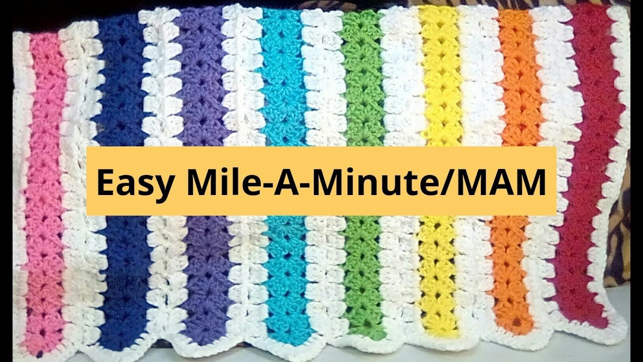 How To Crochet Easy Mile A Minute Pattern | Mile A Minute Afghan | Jayg | Mile A Minute For Beginner pertaining to Printable Mile a Minute Crochet Pattern Free