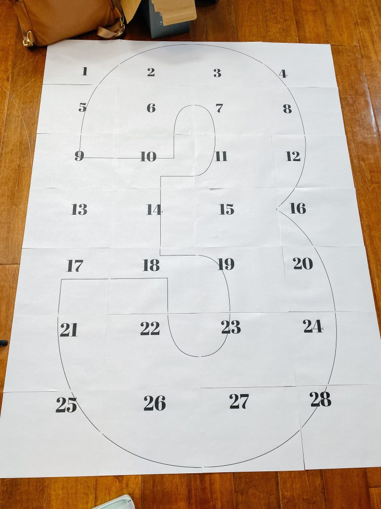 How To Make Giant Marquee Numbers With Foam Boards - Sweet Red throughout Free Printable Marquee Numbers