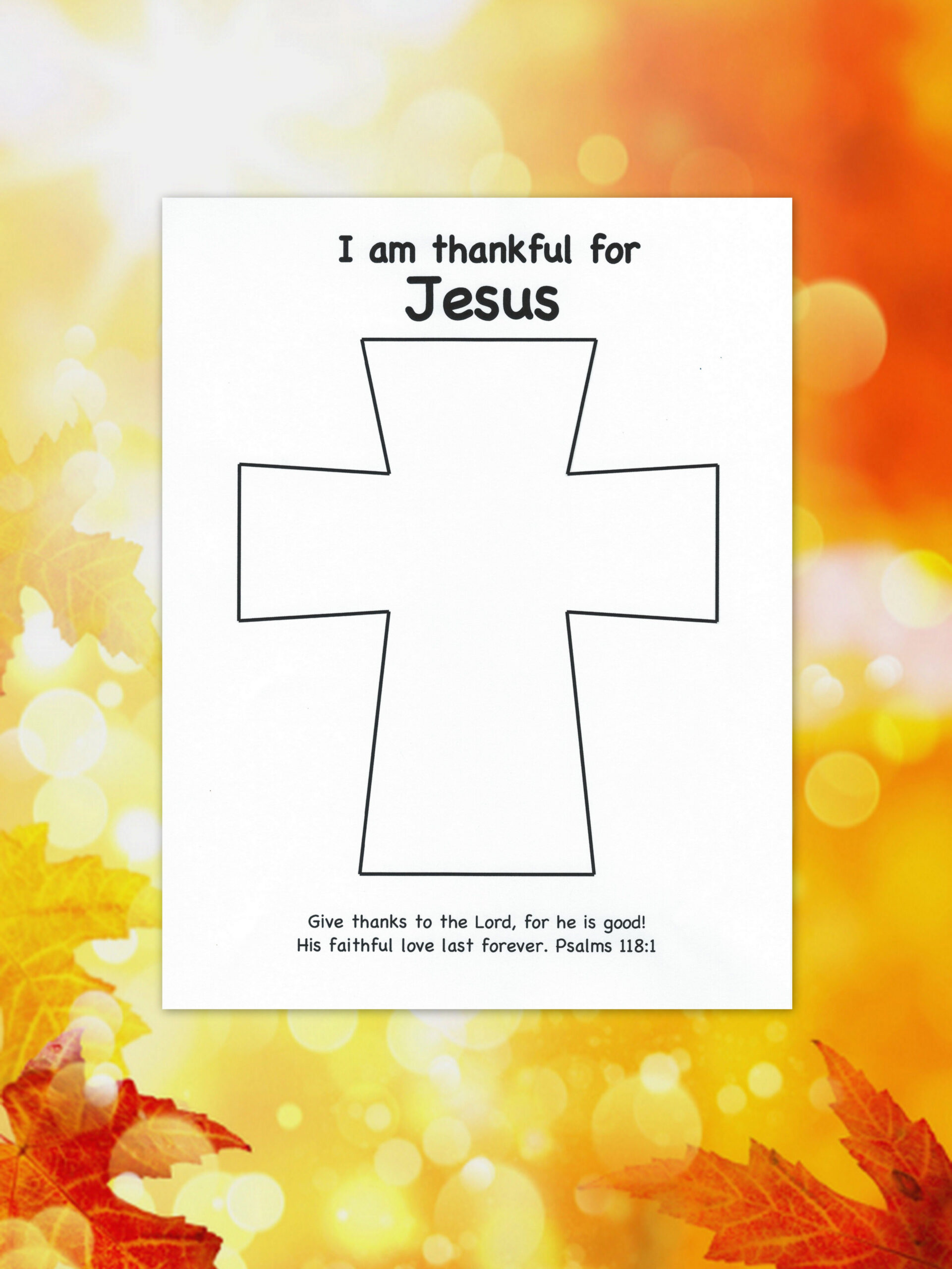 How To Make Thankful For Jesus Crafts - B+C Guides in I Am Thankful For Jesus Printable