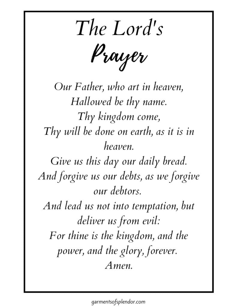 How To Pray The Lord&amp;#039;S Prayer With Power (Free Printables Inside!) - pertaining to Free Printable the Lord&amp;amp;#039;s Prayer
