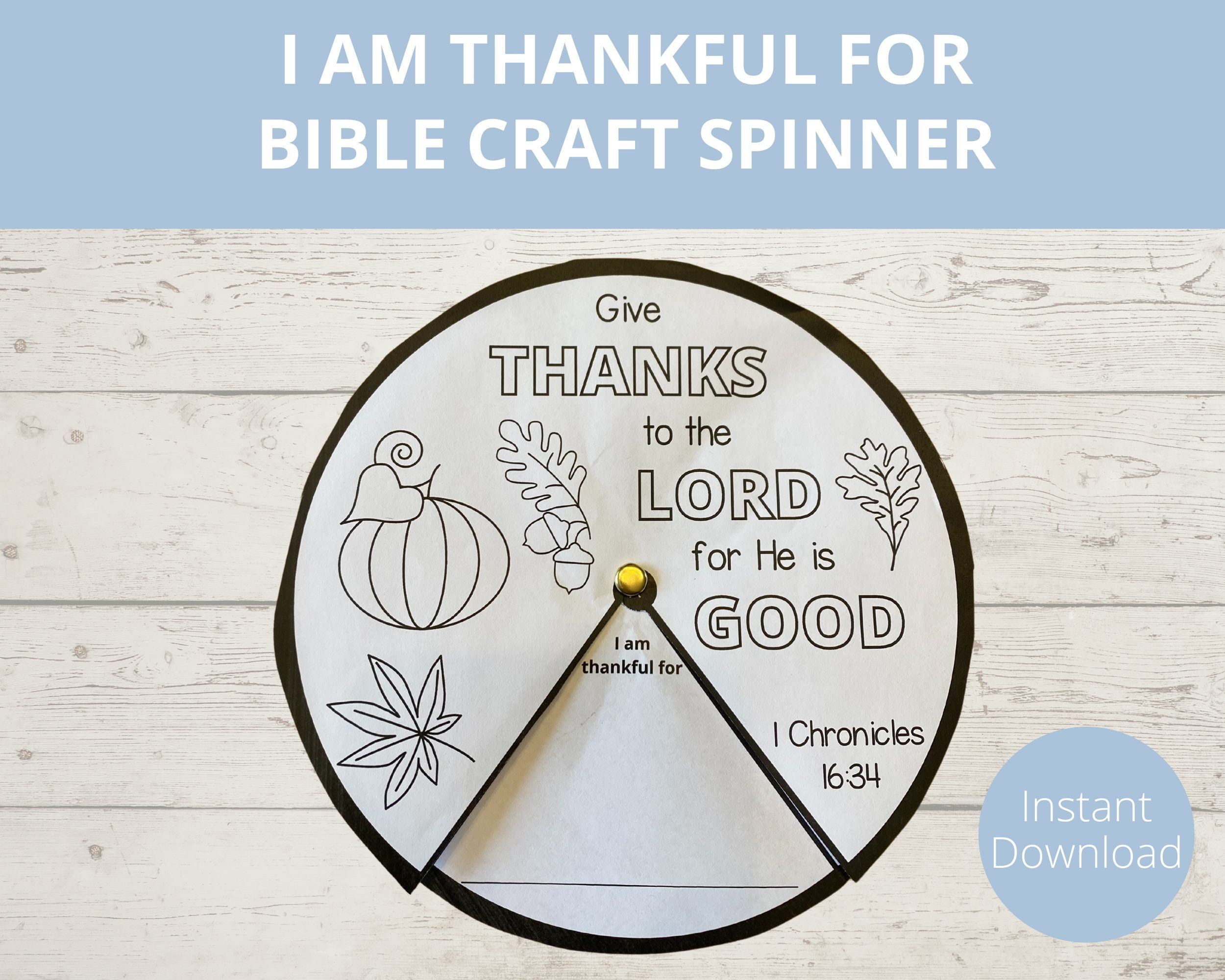 I Am Thankful For Printable, Give Thanks To The Lord, Thanksgiving inside Sunday School I am Thankful For Printable