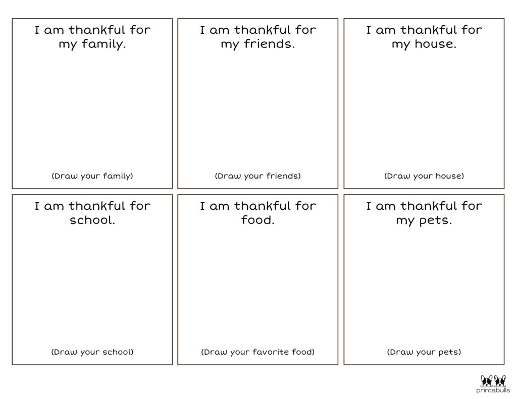 I Am Thankful For&amp;#039; Printables - 10 Unique Worksheets | Printabulls inside I Am Thankful For You Because Free Printable