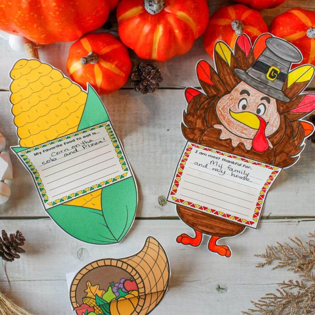 I Am Thankful For" Printables - Free Thanksgiving Writing Activities pertaining to Printable Thanksgiving I am Thankful Crafts