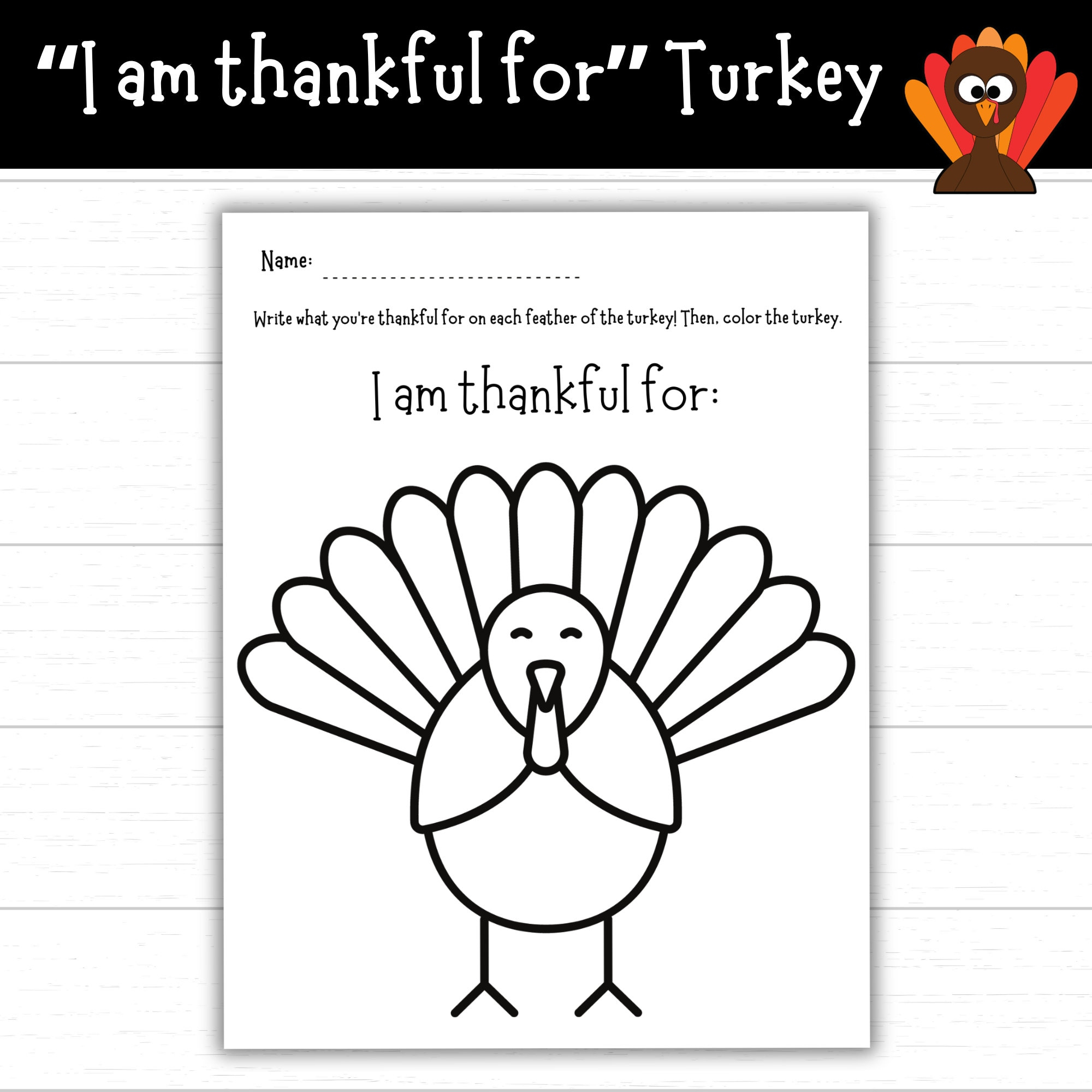 I Am Thankful For Turkey, Thanksgiving Turkey For Kids, Printable intended for I Am Thankful For Turkey Printables
