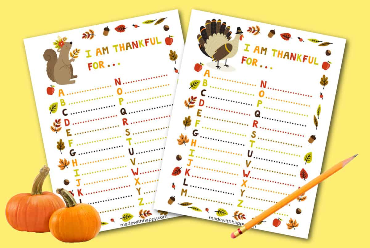 I Am Thankful For Worksheet For Kids - Made With Happy throughout I am Thankful For Short Story Printable