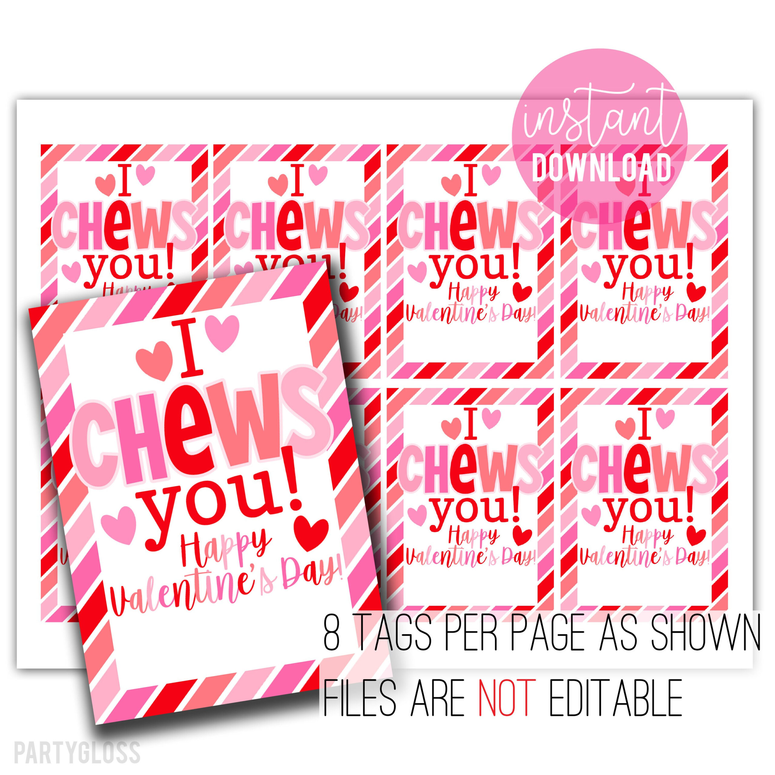 I Chews You Valentinstag Printable Chewy Valentine Müsliriegel for I Chews You Valentine Printable