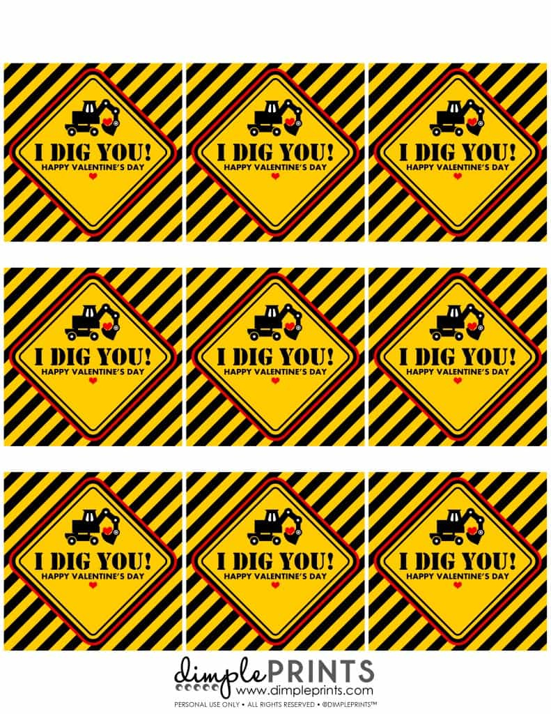 I Dig You&amp;quot; Valentine With Free Print ⋆ Real Housemoms with I Dig You Valentine Printable