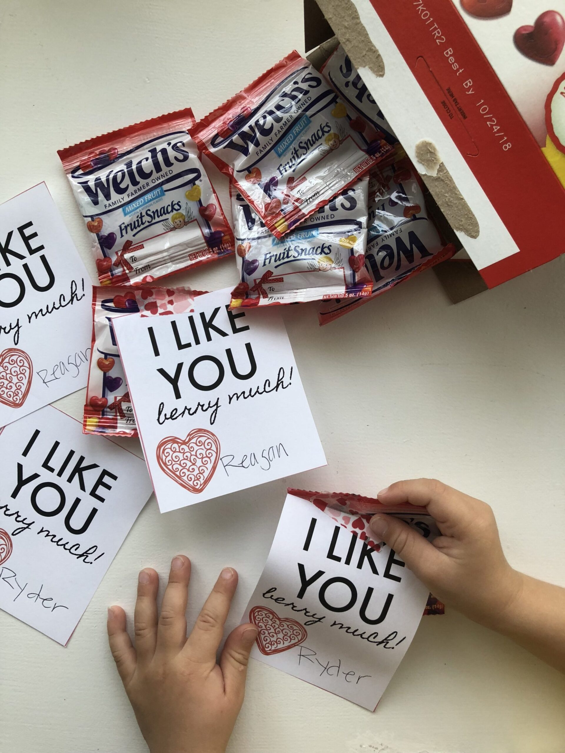 I Like You Berry Much&amp;quot; Printable Valentine - Sew Woodsy intended for Fruit Snack Valentine Printable Free