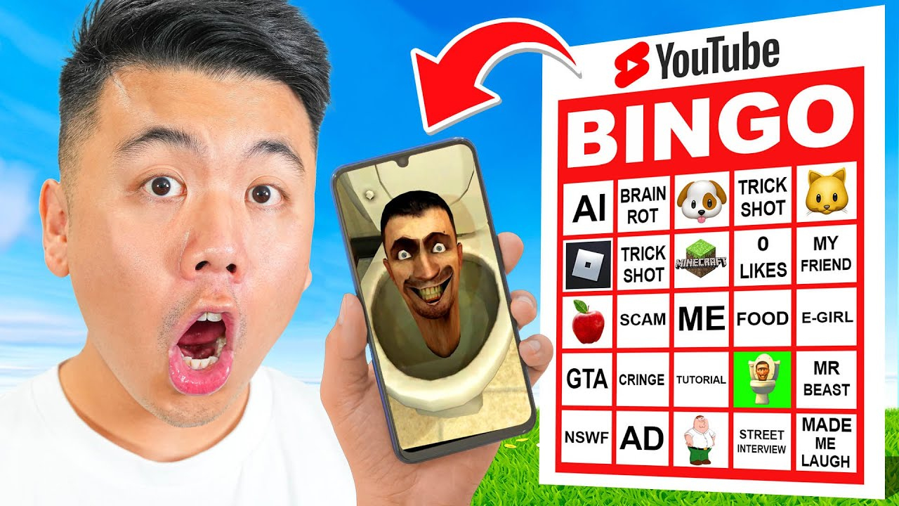 Youtube Shorts Bingo Card All FREE Printables Youtube Shorts Bingo Card All FREE Printables