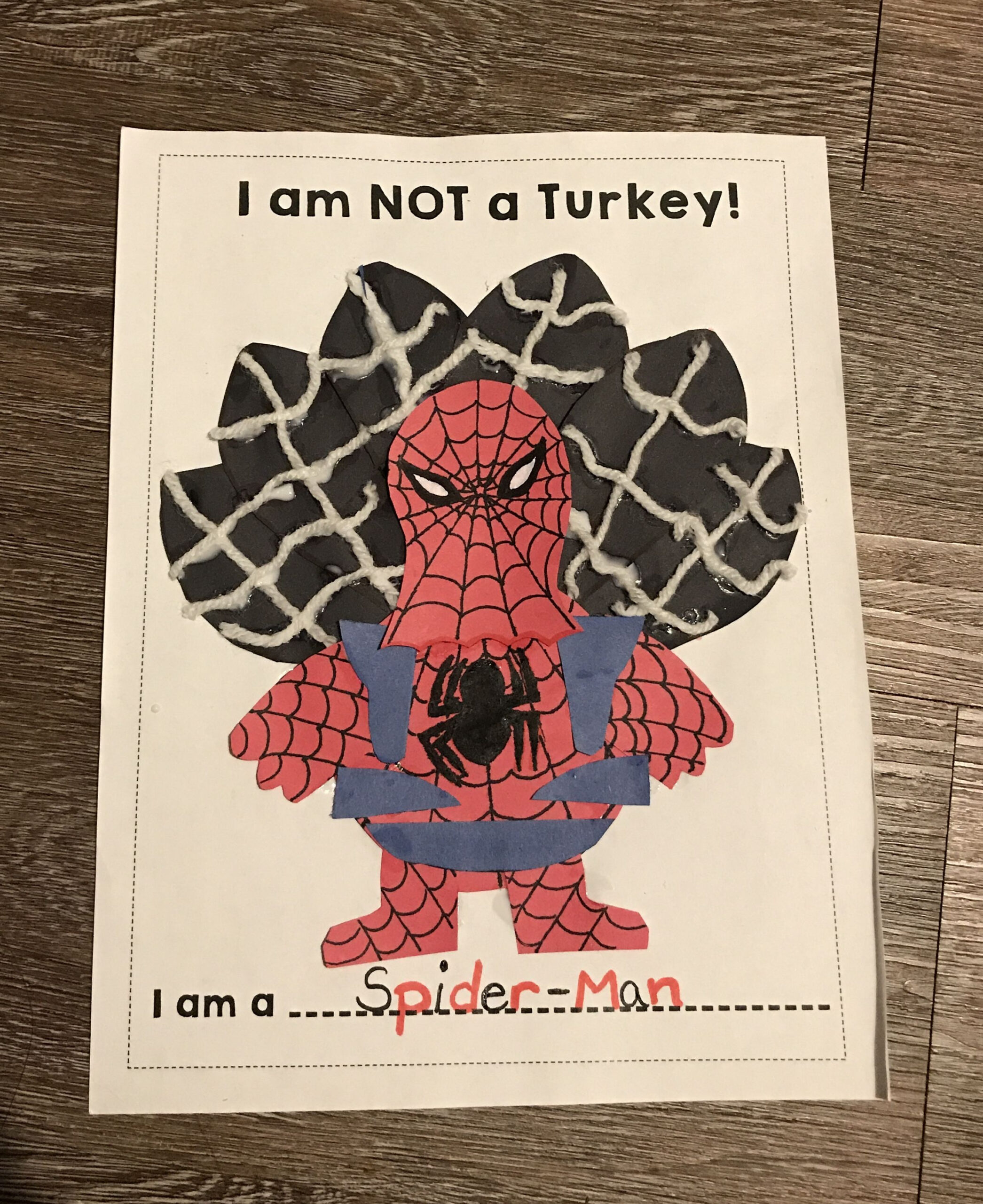 I&amp;#039;M Not A Turkey! Spider-Man Turkey!! throughout Turkey Disguised As Spider Man