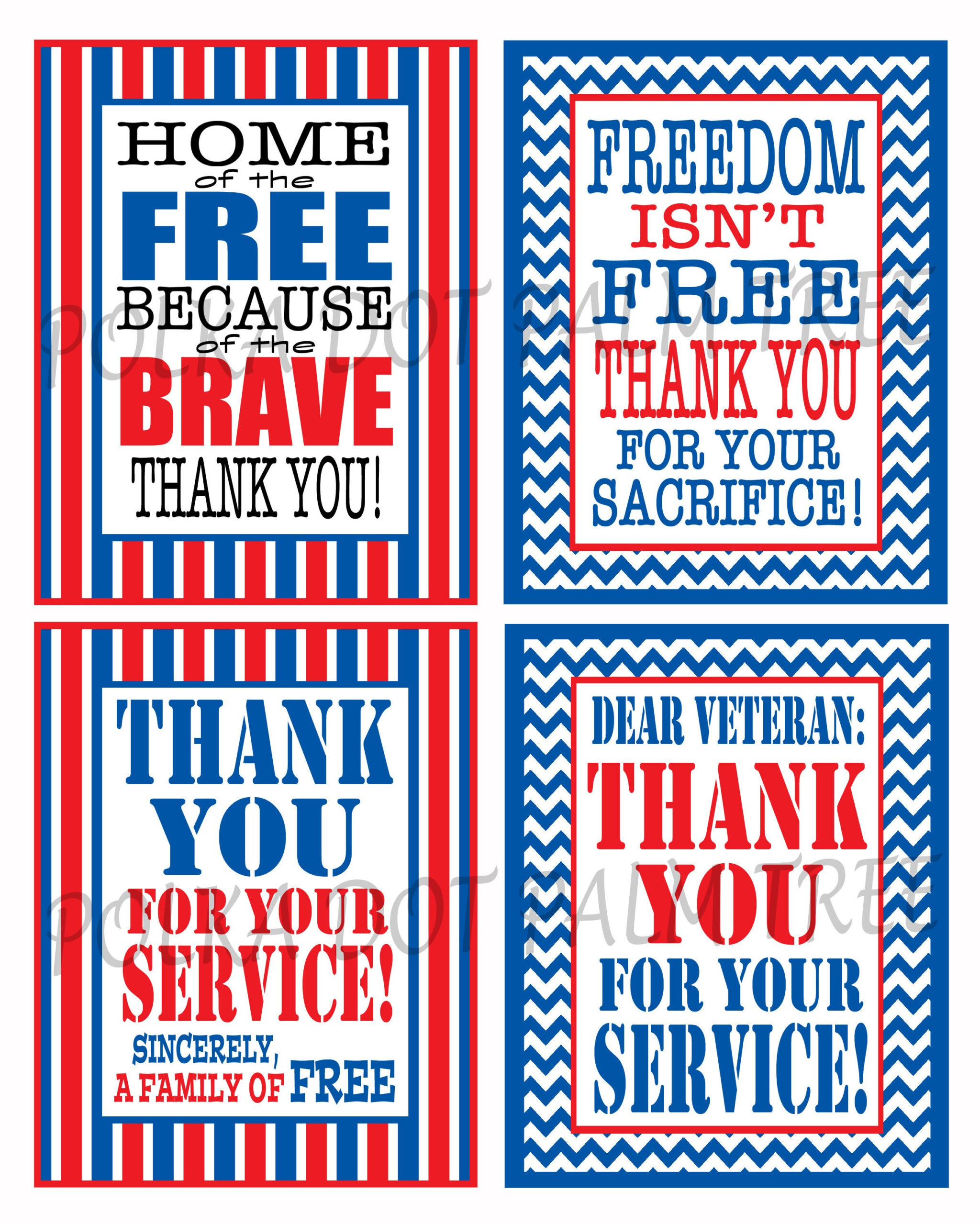 Instant Download Printable Veteran Military Patriotic Thank You pertaining to Veterans Thank You Card Printable
