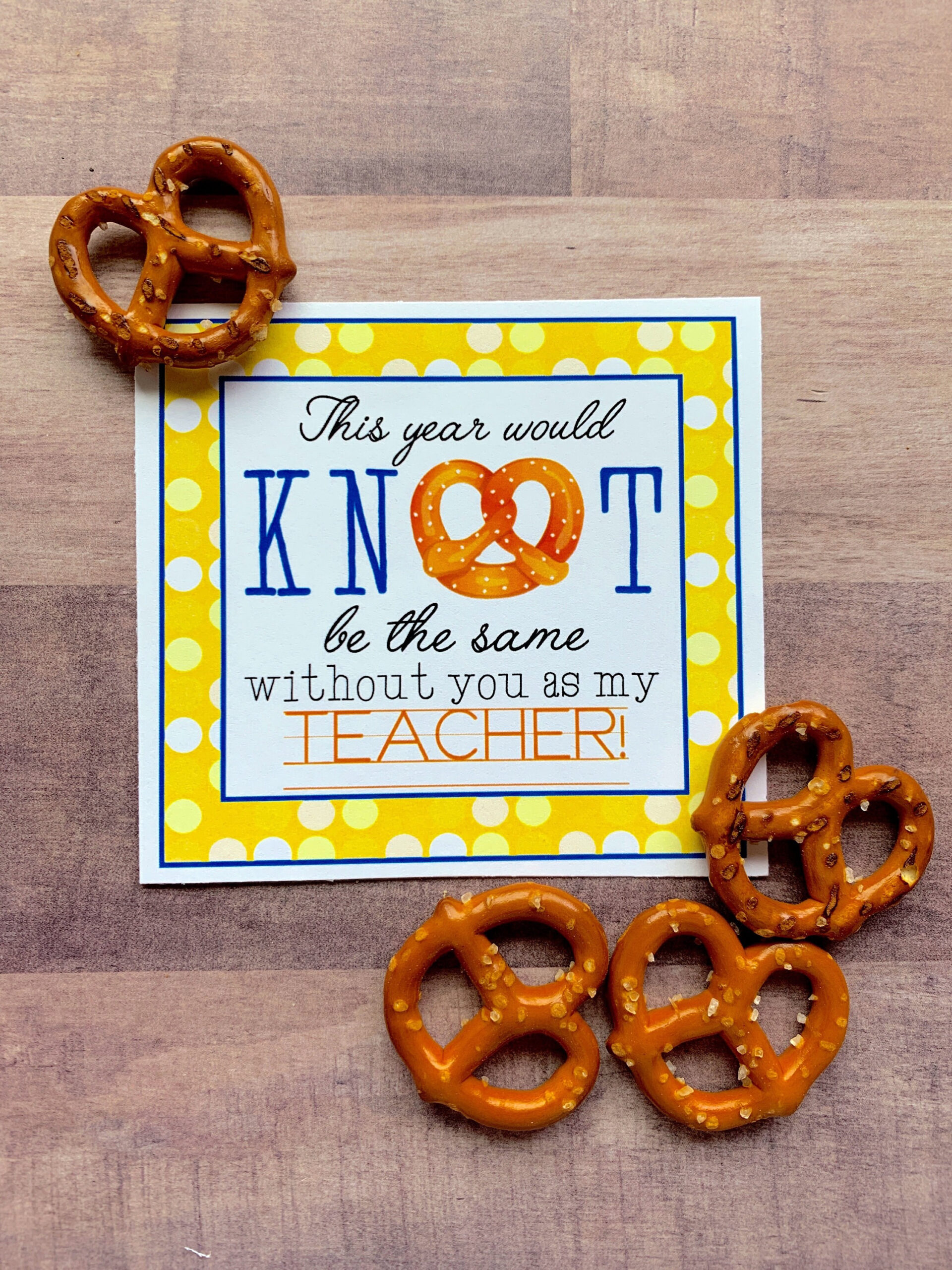 Instant Download Teacher Appreciation Pretzel Printables Flipz inside Pretzel Teacher Appreciation Free Printable
