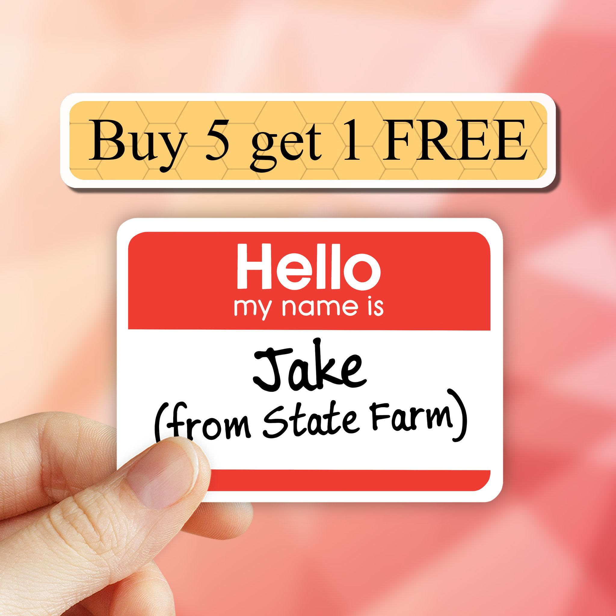 Jake From State Farm Printable - Etsy with regard to Jake From State Farm Name Tag Printable Free