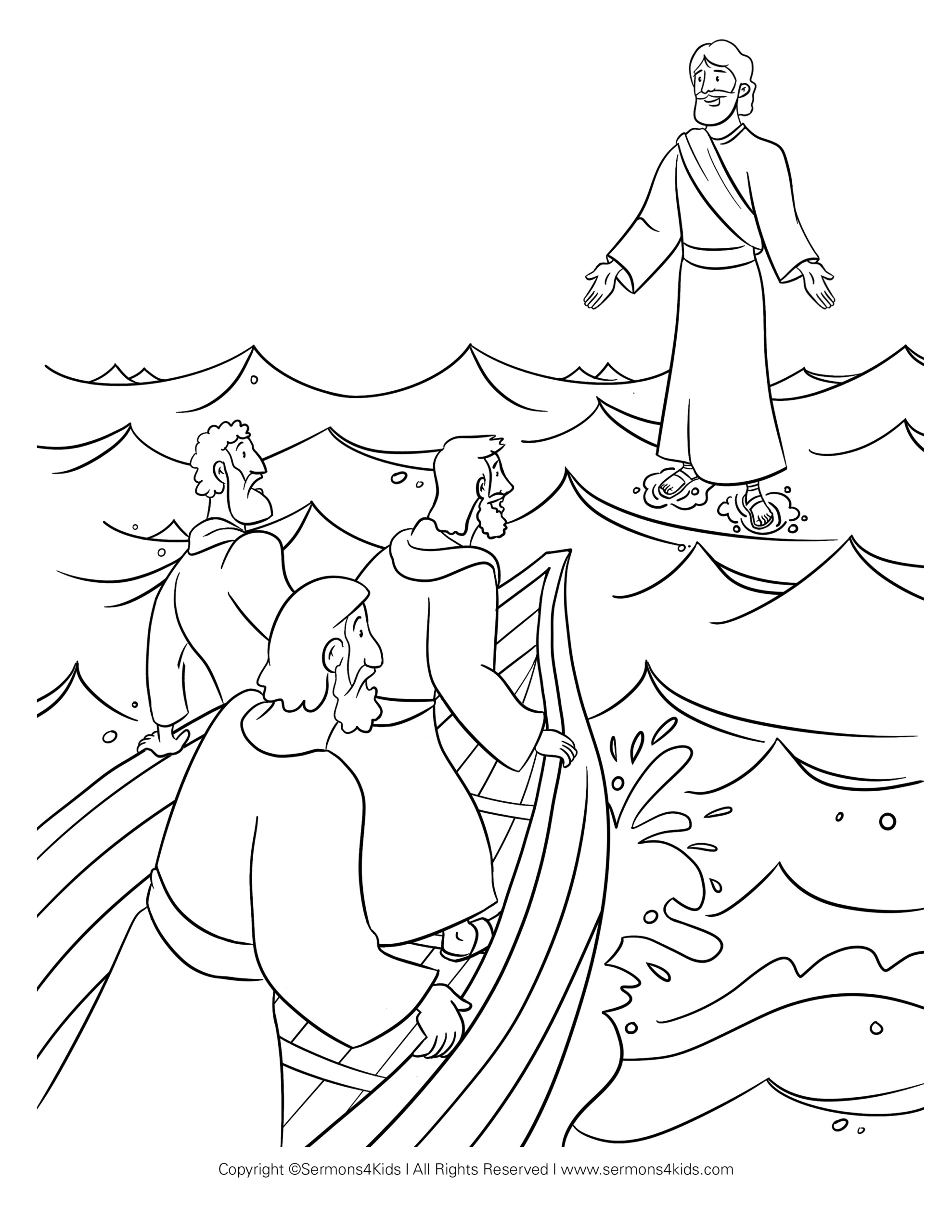 Jesus Walking On The Water | Children&amp;#039;S Sermons From Sermons4Kids intended for Printable Jesus Walks On Water Activity