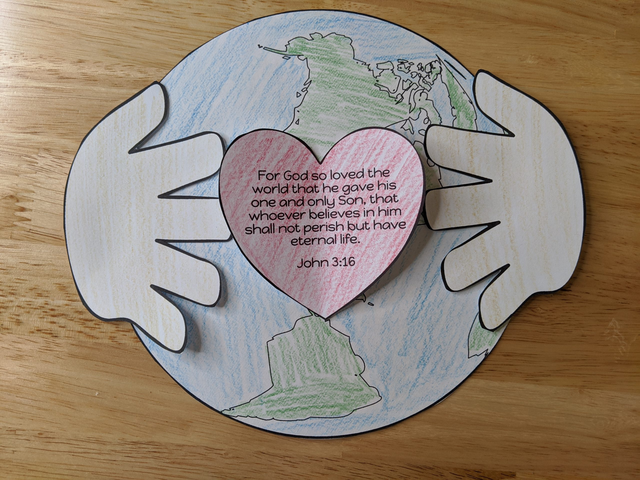 John 3:16 Craft Template - Park Baptist Church pertaining to John 3 16 Free Printable