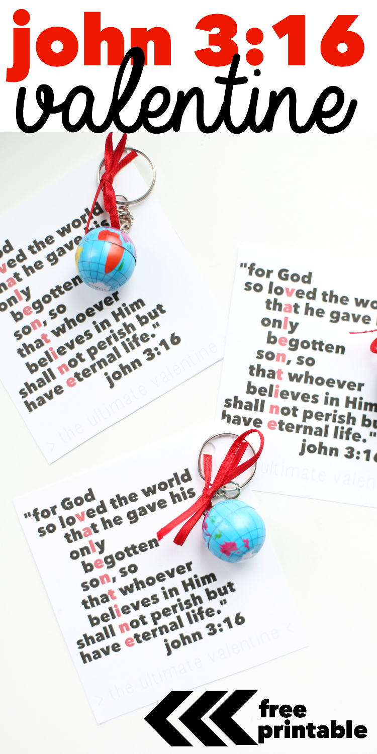 John 3:16 Valentine (Free Printable) with For God So Loved The World Valentine Free Printable