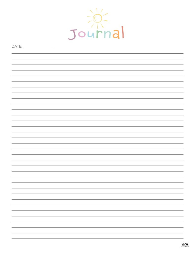 Journal Templates & Pages - 25 Free Printables | Printabulls throughout Free Printable Journal Sheets