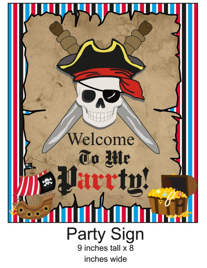 Kids Pirate Birthday Party Free Printable Collection regarding Free Printable Pirate Signs Printable