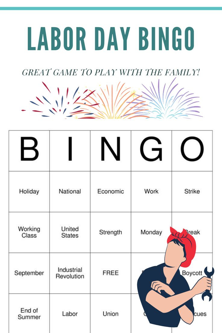 Labor Day Weekend Party Bingo inside Labor Day Bingo Free Printable