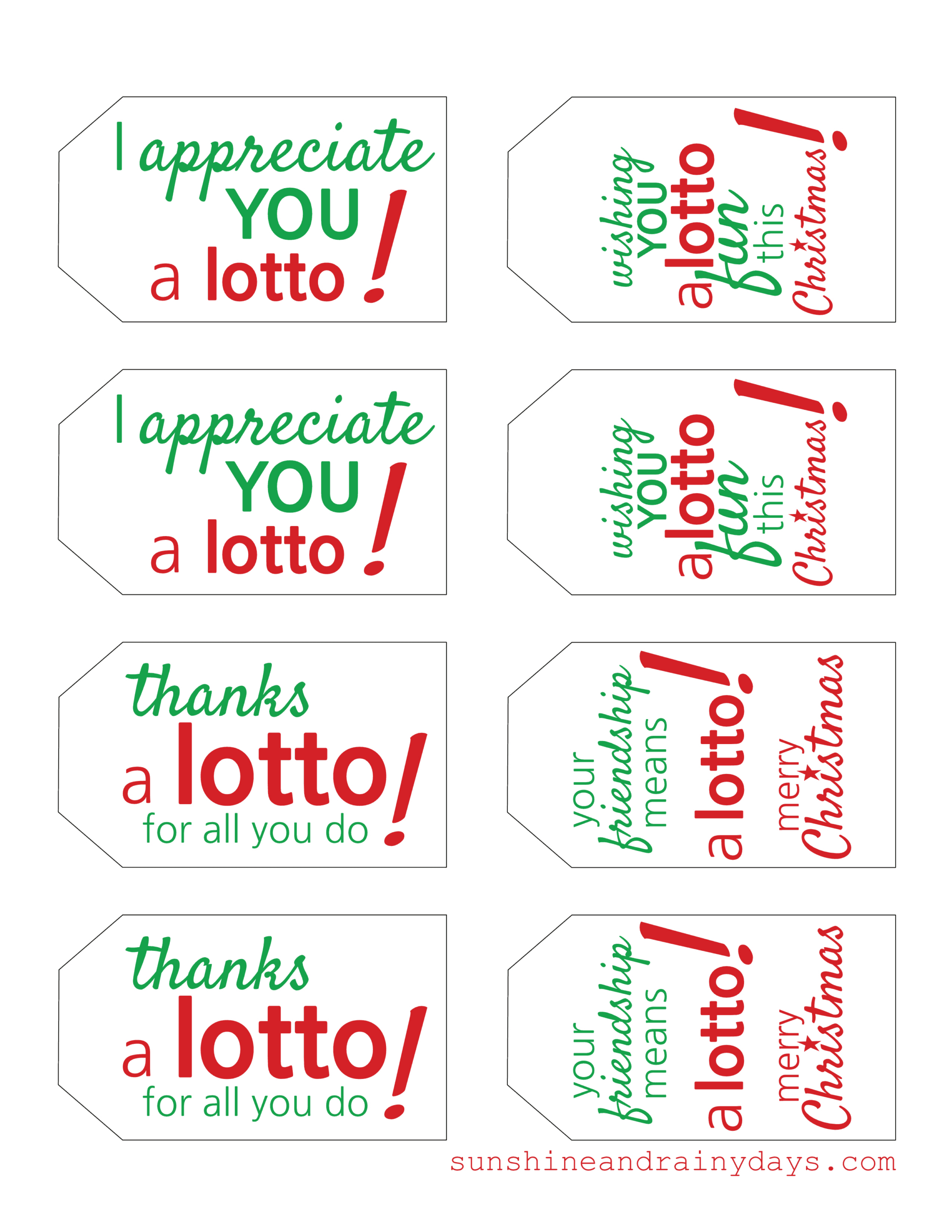 Last Minute Christmas Gift Plus Free Printable - Sunshine And for Wishing You A Lotto Holiday Cheer Free Printable