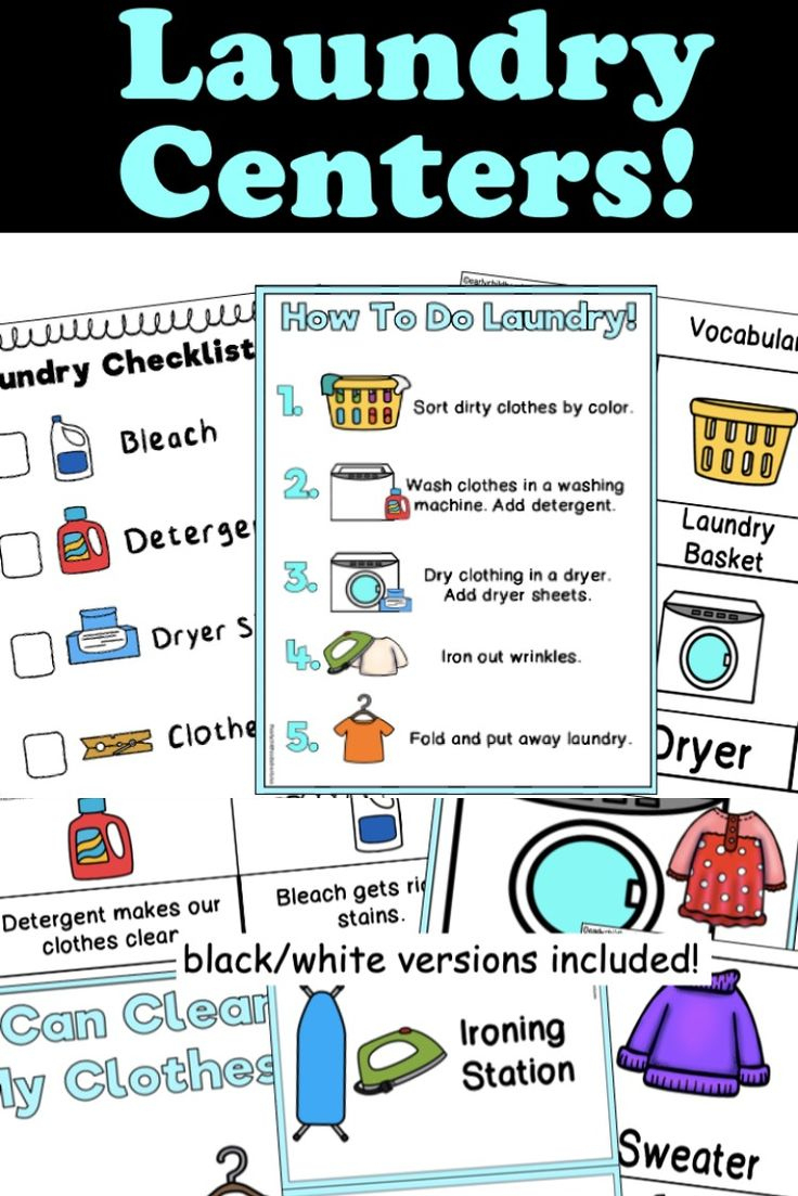 Laundry Room/Laundromat Dramatic Play And Visuals For Pre-K inside Laundromat Dramatic Play Free Printables