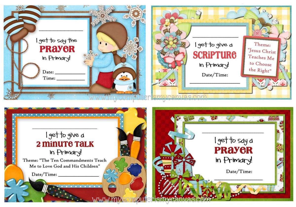 Lds Freebie} 4 Primary - My Computer Is My Canvas in Free Lds Primary Printables