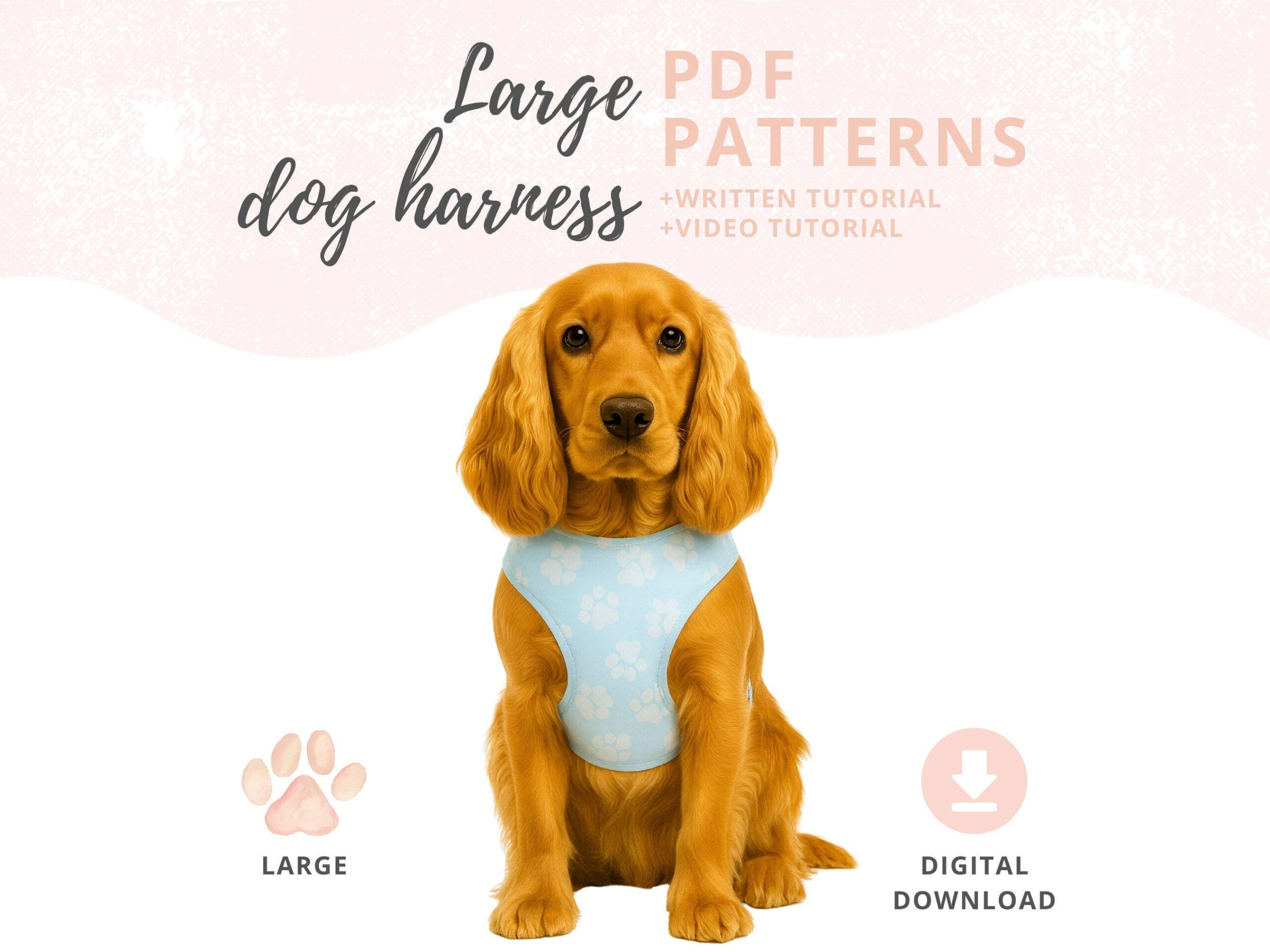 Leather Dog Harness Pattern Pdf - Etsy Australia pertaining to Downloadable Free Printable Dog Harness Pattern Free