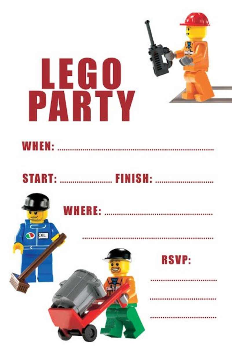 Lego Birthday Party Ideas & Free Printables - Hubpages pertaining to Lego Invitation Free Printable