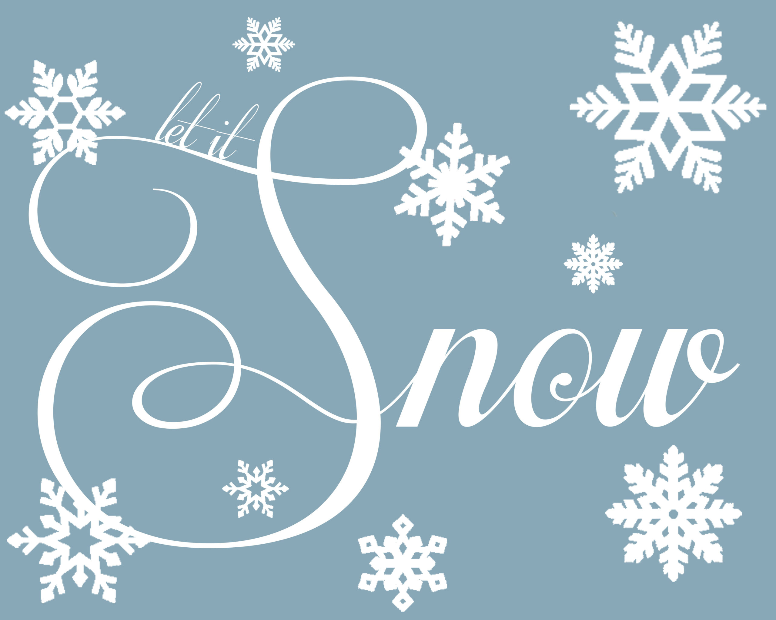 Let It Snow! {Free Christmas Printable} - The Girl Creative throughout Free Printable Let It Snow Stencil