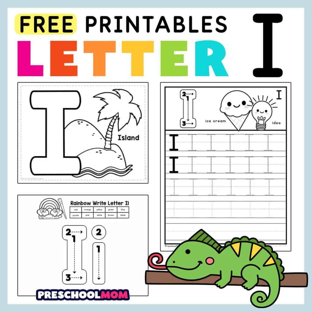 Letter I Preschool Printables - Preschool Mom in Free Printable Letter I Tracing Worksheets