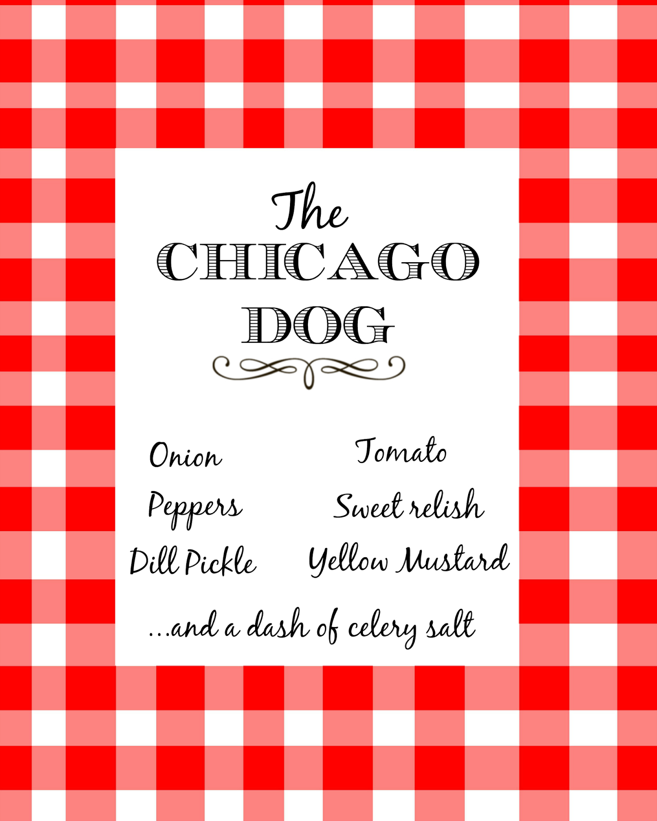 Life As The Coats: Hot Dog Bar Printables with Free Printable Hot Dog Bar Menu Printables