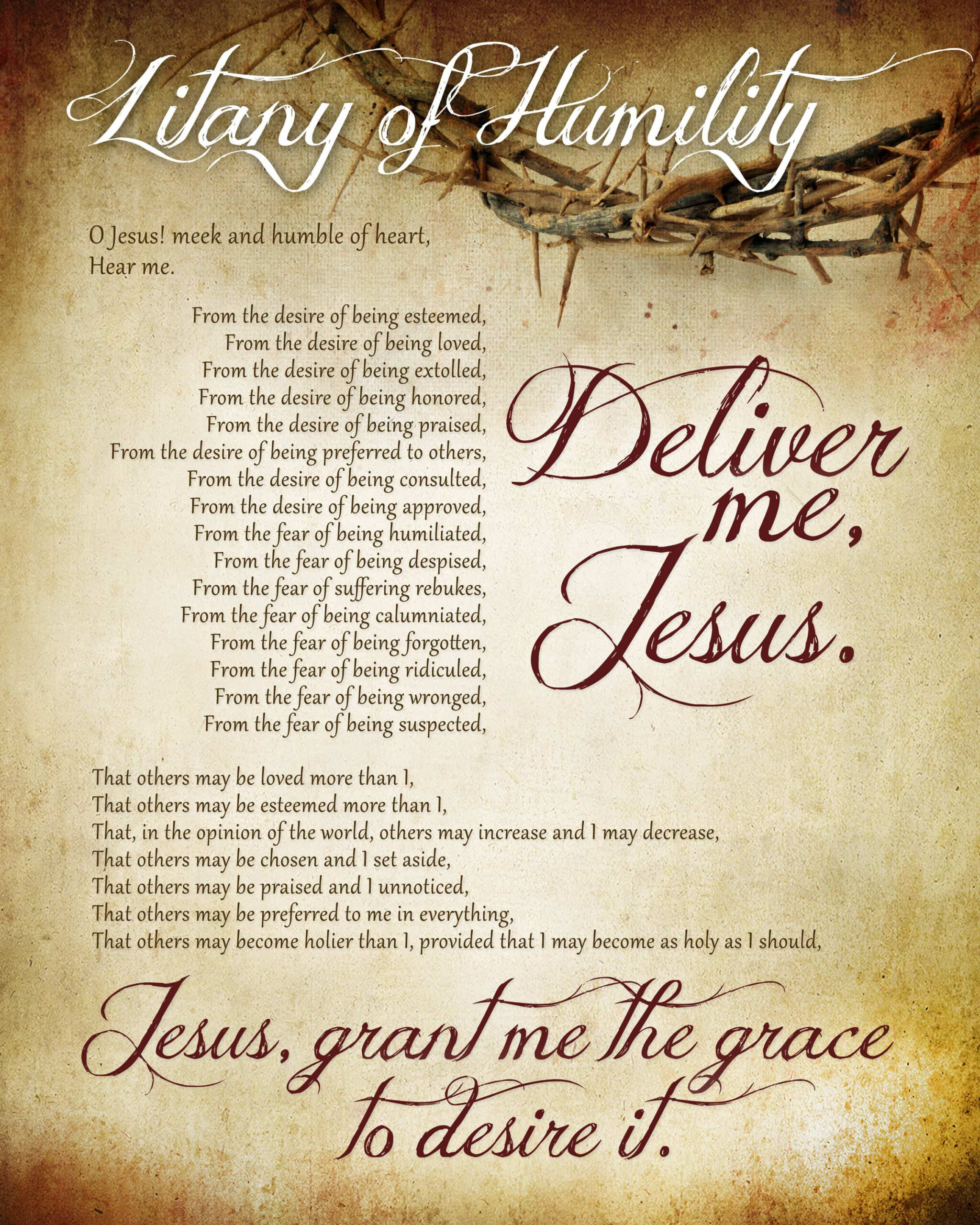 Litany Of Humility Free Printable - How To Nest For Less™ pertaining to Printable Litany of Humility
