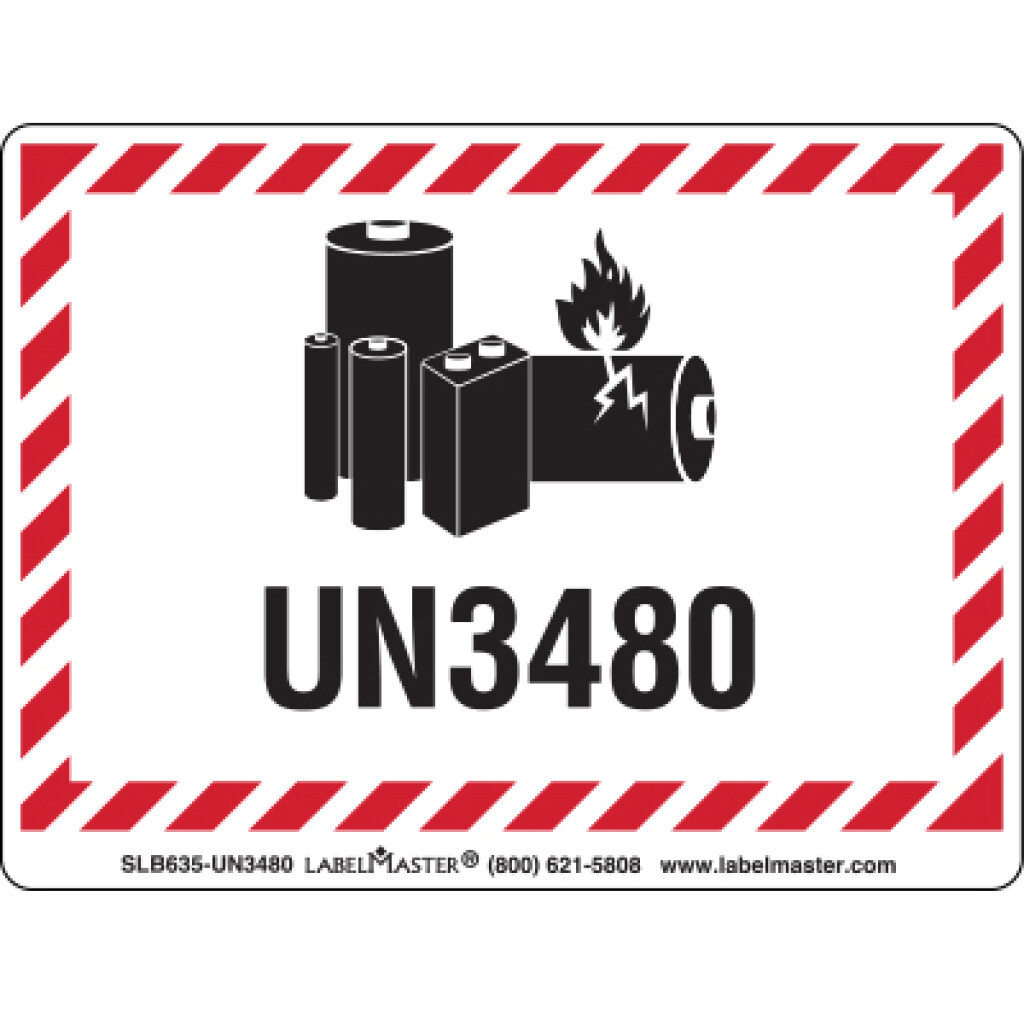 Lithium Battery Handling Marking, 100Mm X 70Mm, Un3481, Pvc-Free regarding Fedex Free Printable Un3481 Label