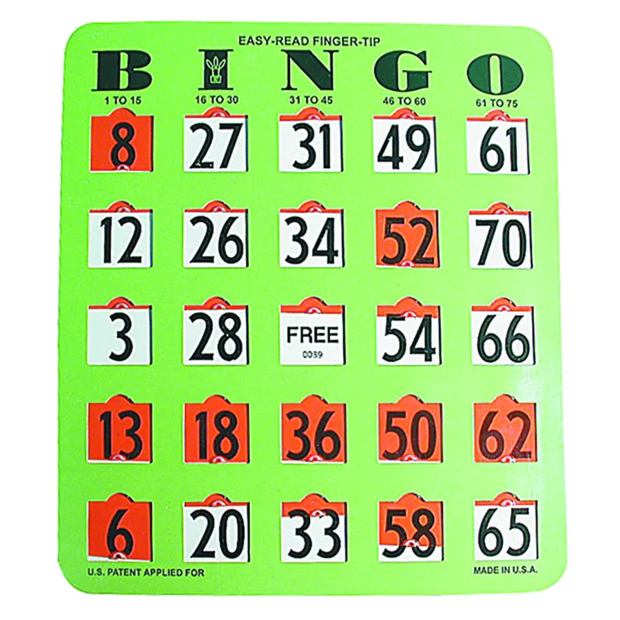 Low Vision Bingo Cards With Shutters - Vision Forward within Bingo Cards For Visually Impaired