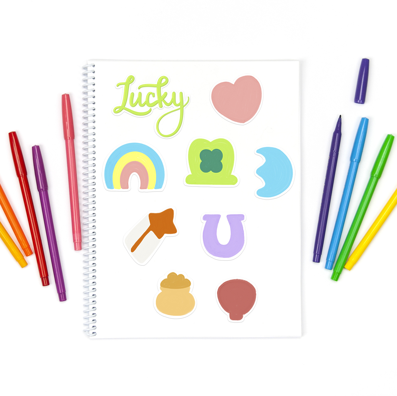 Lucky Charms Printable Stickers - Pineapple Paper Co. in Lucky Charms Marshmallows Printable