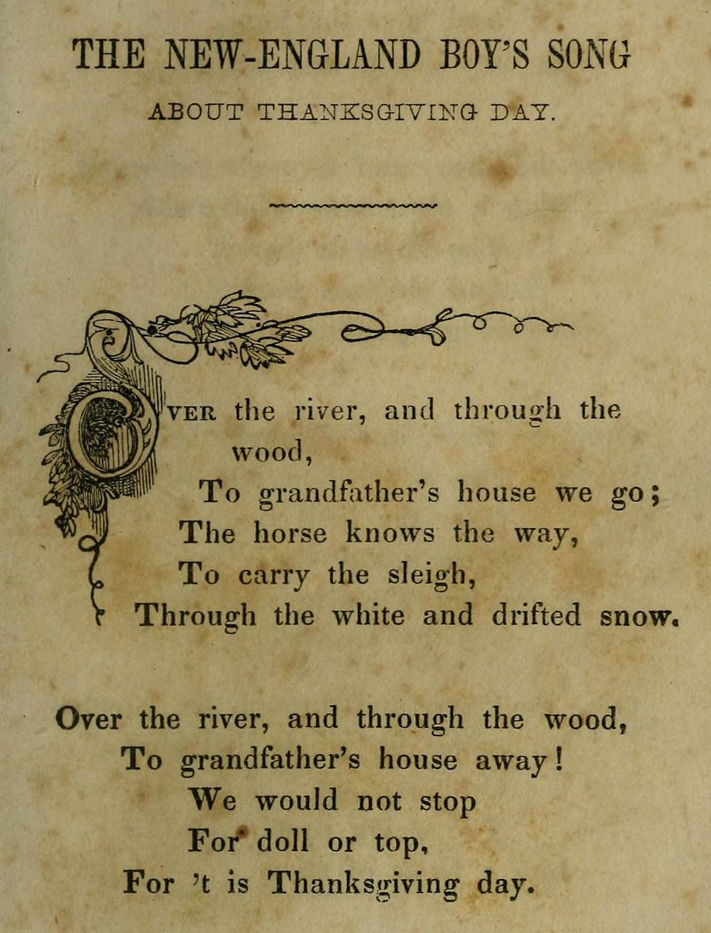 Lydia Maria Child, “The New-England Boy'S Song About Thanksgiving throughout Old Thanksgiving Poems