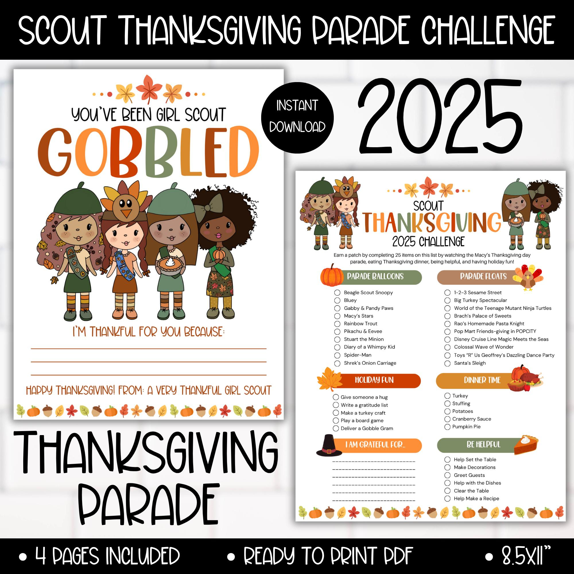 Macys Parade Scavenger Hunt - Etsy intended for Girl Scout Thanksgiving Parade Scavenger Hunt 2025 Printable