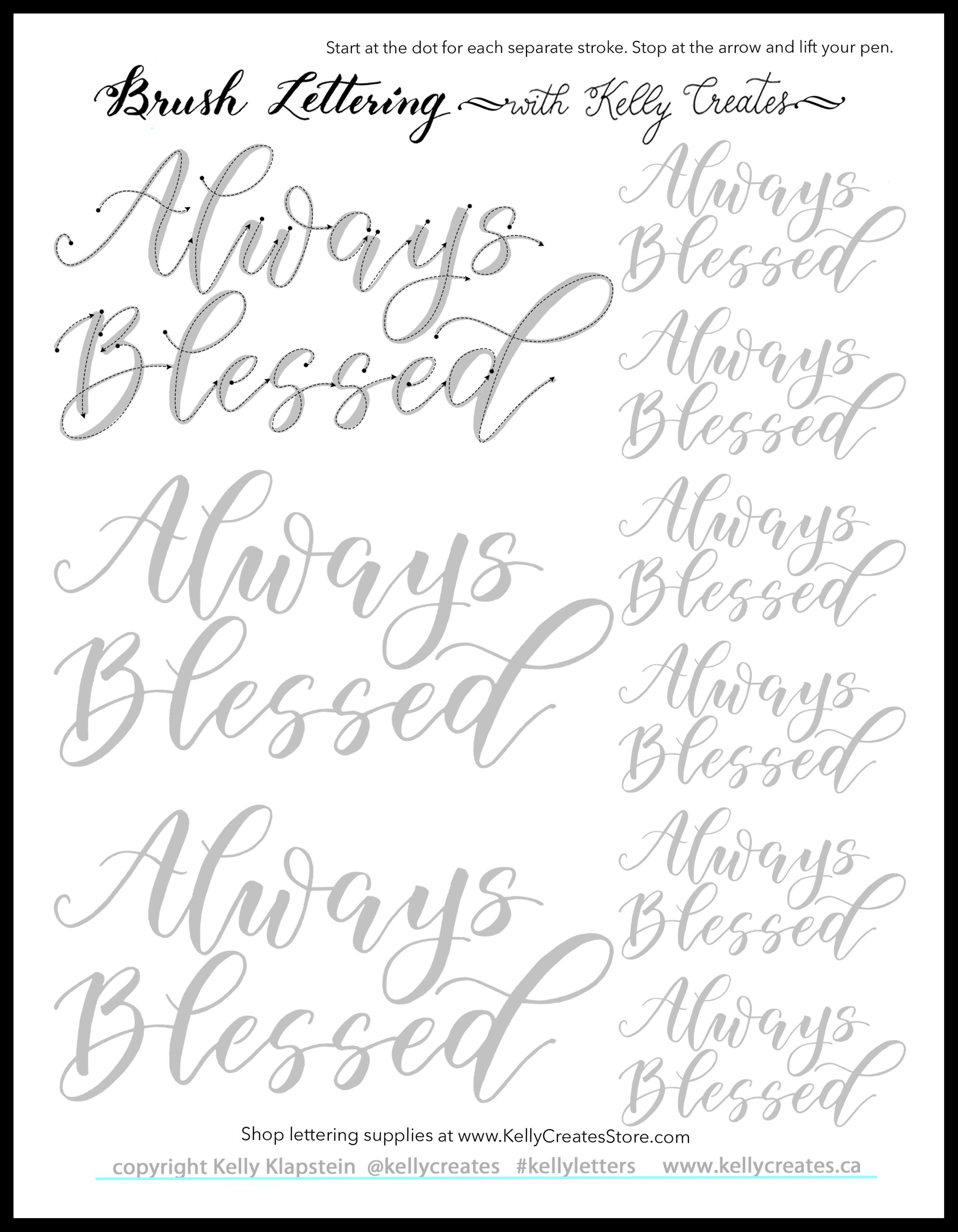 Magic Monday – Freebie Calligraphy Worksheet – Kelly Creates with regard to Calligraphy Worksheets Free Printable