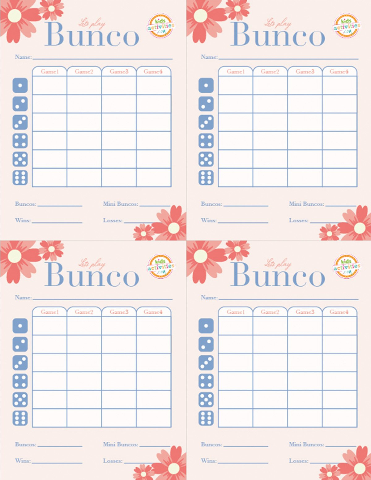 Make A Bunco Party Box With Free Printable Bunco Score Sheets regarding Bunco Cards Free Printable