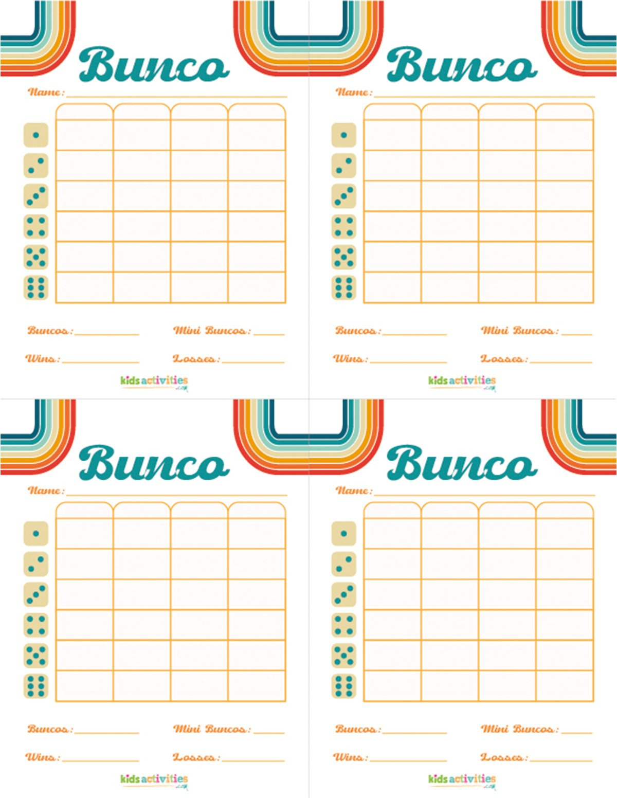 Make A Bunco Party Box With Free Printable Bunco Score Sheets with Free Printable Bunco Score Sheet